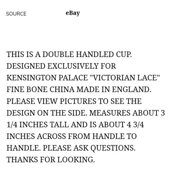 Double handled cup Kensington Palace - Picture 7 of 7
